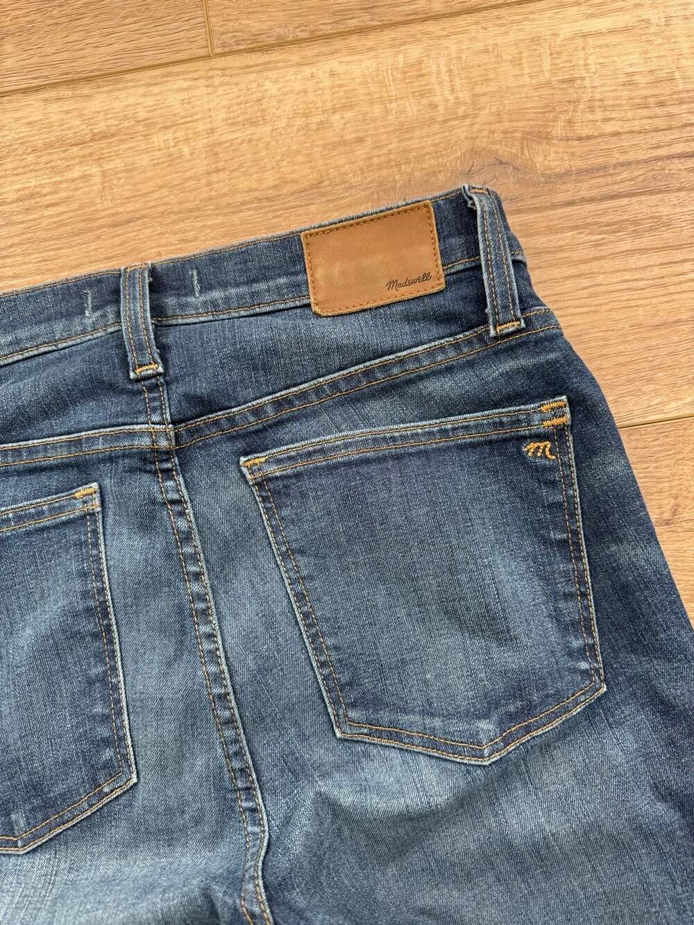 Madewell 9” High Rise Skinny Jeans Womens 28 Dark Wash Distressed Denim - Picture 9 of 9